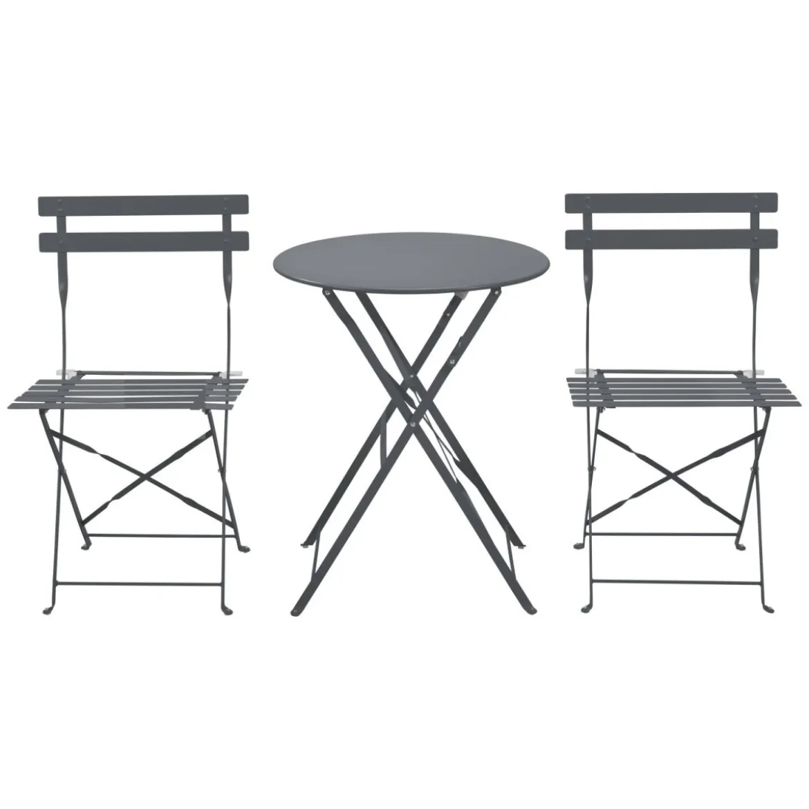 LIVARNO® Bistro-Set, 3-teilig (Anthrazit) - B-Ware sehr gut