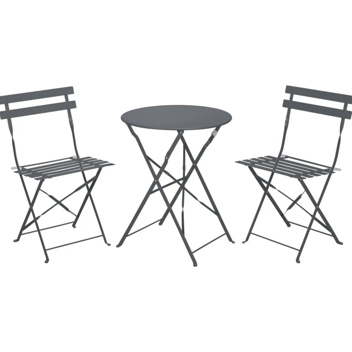 LIVARNO® Bistro-Set, 3-teilig (Anthrazit) - B-Ware sehr gut