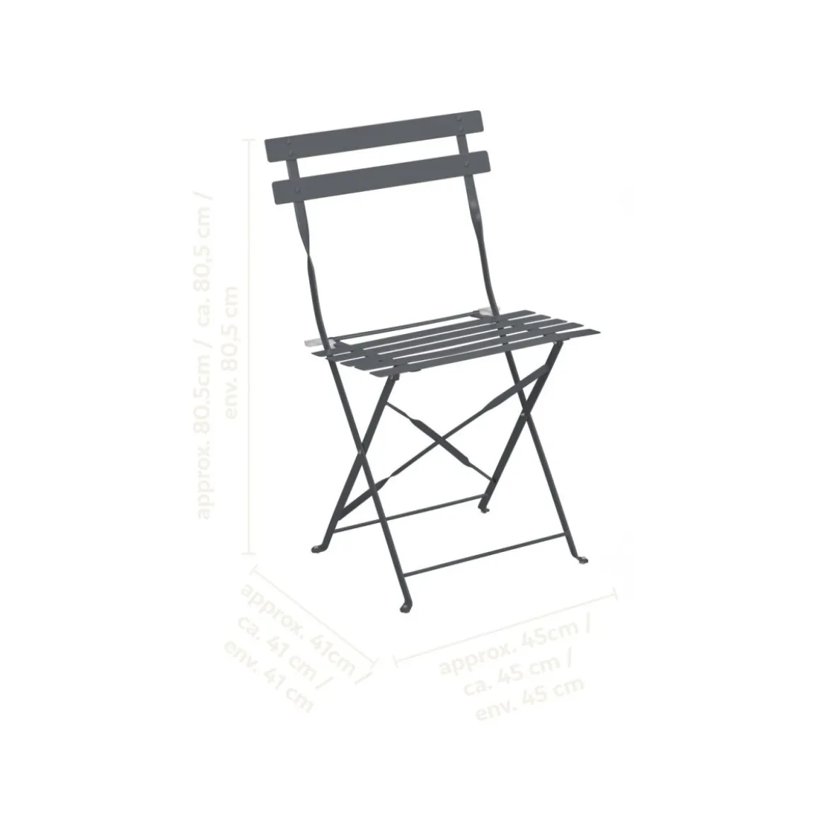 LIVARNO® Bistro-Set, 3-teilig (Anthrazit) - B-Ware sehr gut