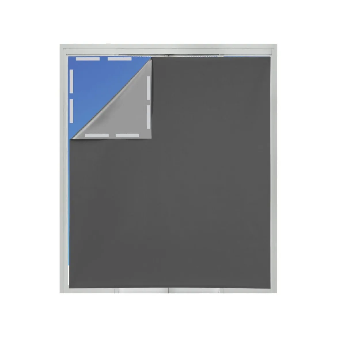 LIVARNO® Fenster-Sonnenschutz mit Klettband (Grau) - B-Ware neuwertig