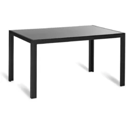 LIVARNO home Alu-Gartentisch Houston, mit Wendetischplatte, schwarz - B-Ware neuwertig