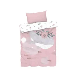 LIVARNO home Baby-Bettwäsche, 100 x 135 cm (Wal) - B-Ware neuwertig
