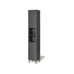 LIVARNO Home Bad-Hochschrank, Wellenoptik - B-Ware