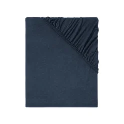 LIVARNO home Feinbiber-Spannbettlaken, 140-160 x 200 cm (navy) - B-Ware neuwertig