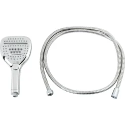 LIVARNO home Handbrause-Set, mit Wechselschalter, 3 Strahlarten, eckig - B-Ware Transportschaden Kosmetisch