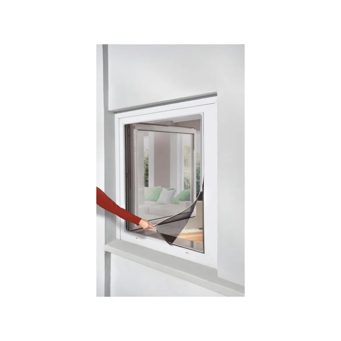 LIVARNO home Insektenschutzfenster, magnetisch, 110 x 130 cm, weiß - B-Ware neuwertig