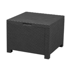 LIVARNO home Loungeset mit Tisch, 4-teilig, Kunststoff, anthrazit - B-Ware neuwertig