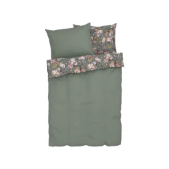 LIVARNO home Mikrofaser-Satin-Bettwäsche, 220 x 240 cm, 70 x 90 cm, Fasan - B-Ware neuwertig