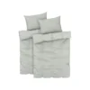 LIVARNO home Mikrofaser-Satin-Bettwäsche, 4-teilig, 140 x 200 cm, 70 x 90 cm, grün - B-Ware neuwertig