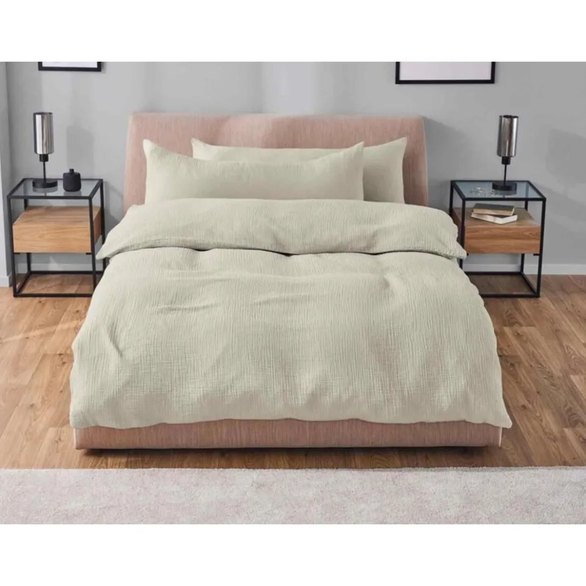 LIVARNO home Musselin Bettwäsche 260 x 220 cm - B-Ware neuwertig