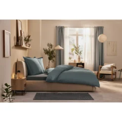 LIVARNO home Perkal-Spannbettlaken, 180-200 x 200 cm - B-Ware