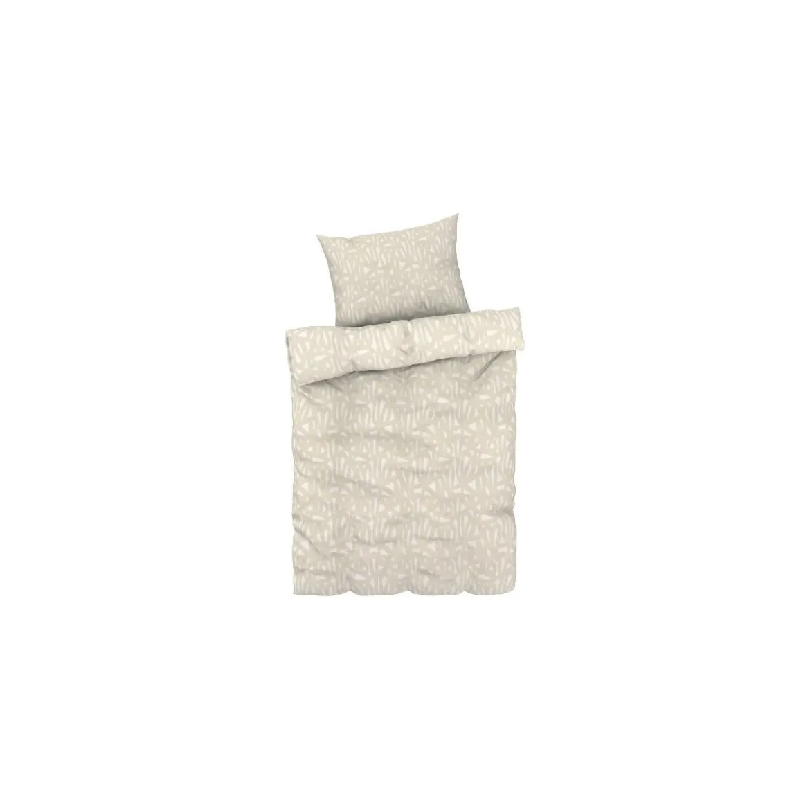 LIVARNO home Renforcé Bettwäsche-Set, 140 x 200 cm, 70 x 90 cm, 4-teilig, gemustert beige - B-Ware sehr gut