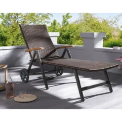 LIVARNO home Rollliege »Valencia«, 6-fach verstellbar, braun - B-Ware