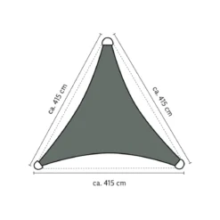 LIVARNO home Sonnensegel inkl. Spannseil (Dreieckig, Anthrazit) - B-Ware sehr gut