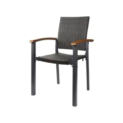 LIVARNO home Stapelstuhl »Valencia«, mit PE-Rattan Geflecht, braun/schwarz - B-Ware neuwertig