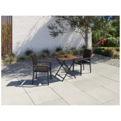 LIVARNO home Stapelstuhl »Valencia«, mit PE-Rattan Geflecht, braun/schwarz - B-Ware neuwertig