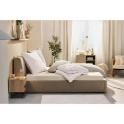 LIVARNO home Vorhangschal, 2 Stück, abdunkelnd (Beige) - B-Ware neuwertig