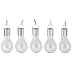 LIVARNO® LED-Solar-Glühbirnen, 5 Stück (Transparent) - B-Ware neuwertig