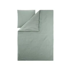 LIVARNO® Luxus-Satin-Bettwäsche, 155 x 220 cm, grün - B-Ware neuwertig