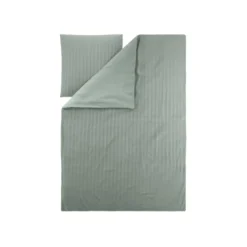 LIVARNO® Luxus-Satin-Bettwäsche, 155 x 220 cm, grün - B-Ware neuwertig
