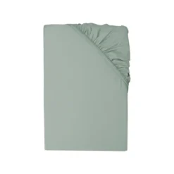 LIVARNO® Luxus-Satin Spannbettlaken, 90-100 x 200 cm , grün - B-Ware neuwertig
