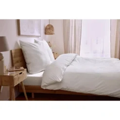 LIVARNO® Luxus-Satin-Spannbettlaken, 140-160x200x27cm, weiß - B-Ware neuwertig