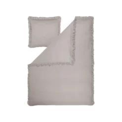 LIVARNO® Mikrofaser-Satin-Bettwäsche, 135 x 200 cm, grau - B-Ware neuwertig