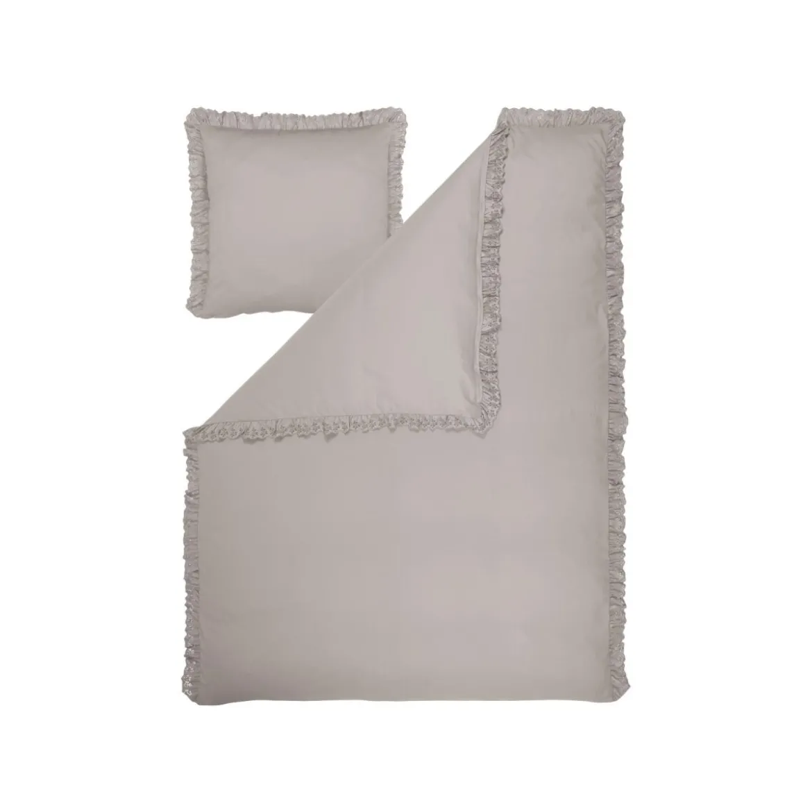 LIVARNO® Mikrofaser-Satin-Bettwäsche, 135 x 200 cm, grau - B-Ware neuwertig