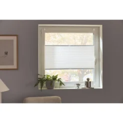LIVARNO® Plissee Rollo für Fenster, 90 x 130 cm, Montage ohne Bohren (Weiß) - B-Ware neuwertig
