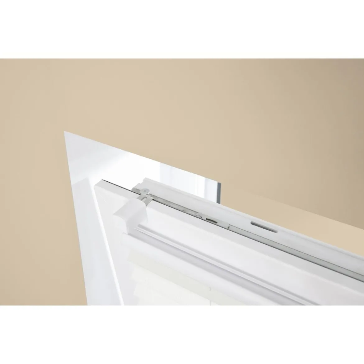 LIVARNO® Plissee-Rollo, für Fenster, Montage ohne Bohren, 70 x 130 cm, weiß - B-Ware sehr gut