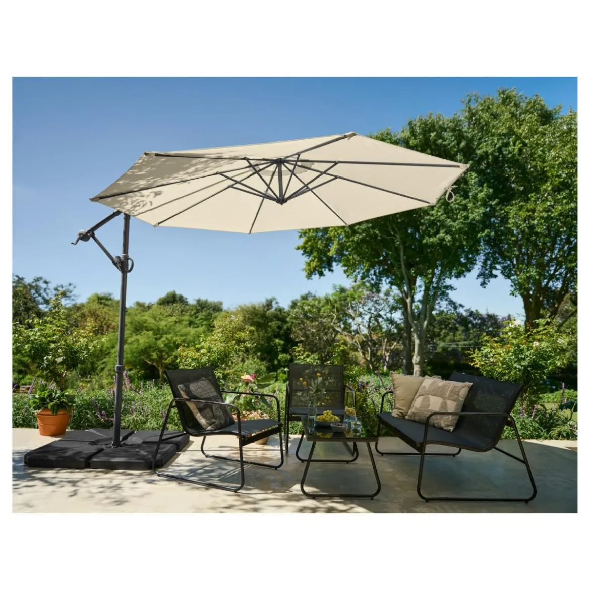 LIVARNO® Schirmständer–Beschwerungsplatten, 4 Stück - B-Ware