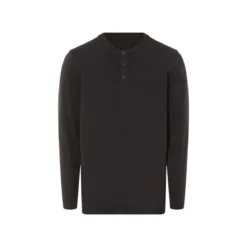 LIVERGY® Herren Langarmshirt, körpernah geschnitten, M, schwarz - B-Ware neuwertig