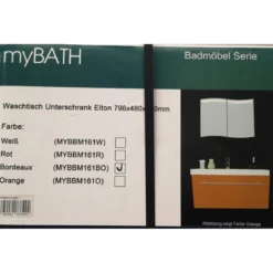 myBATH Waschtisch Unterschrank Elton 796x480x400mm MYBBM161BO Bordeaux - B-Ware sehr gut