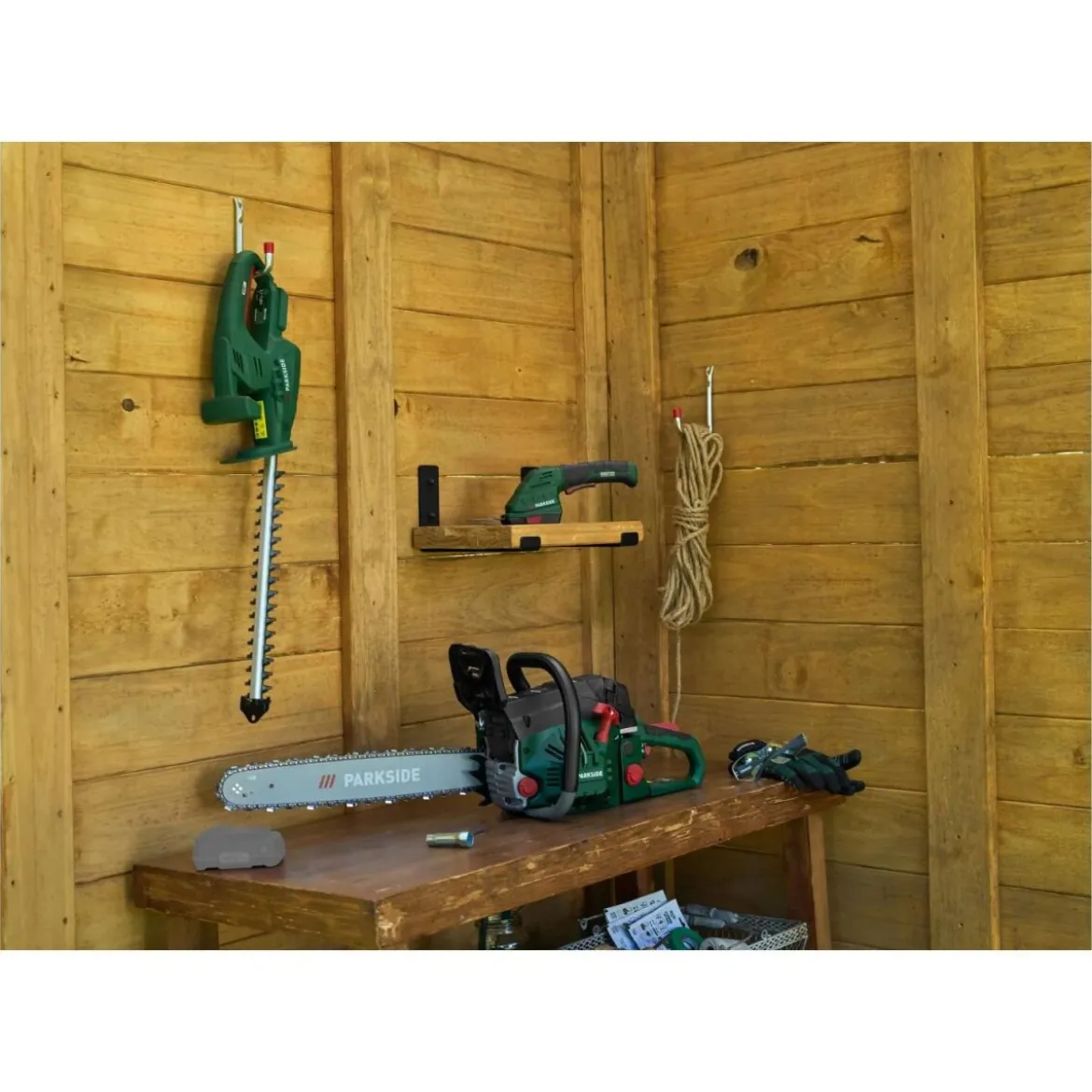 PARKSIDE® 4 V 2-in-1 Akku-Gras- und Strauchschere »PGSA 4 D5«, mit 180° drehbarem Softgriff - B-Ware