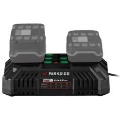 PARKSIDE® 20 V / 2 x 4,5 A Akku-Doppelladegerät PDSLG 20 B1, ohne Akku - B-Ware