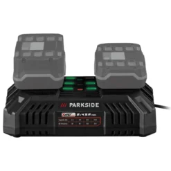 PARKSIDE® 20 V / 2 x 4,5 A Akku-Doppelladegerät »PDSLG 20 B1«, ohne Akku - B-Ware sehr gut