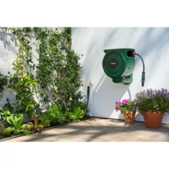 PARKSIDE® Wand-Schlauchaufroller, 25 m, grün - B-Ware gut