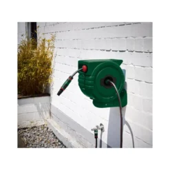 PARKSIDE® Wand-Schlauchaufroller, 25 m, grün - B-Ware sehr gut