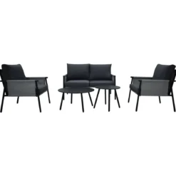 Quadrato Outdoor Loungeset »Textilen«, 5-teilig, aus witterungsbeständigen Material - B-Ware