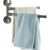 Ribelli Doppelter Handtuchhalter mit Saugnäpfe, grau - B-Ware sehr gut