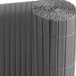 Ribelli PVC Sichtschutzmatte Sichtschutzzaun, 120 x 400 cm, anthrazit - B-Ware neuwertig
