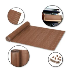 Ribelli Sichtschutzmatte, aus PVC, 120 x 300 cm, braun - B-Ware sehr gut