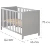 roba 2 in 1 Baby- & Beistellbett Hamburg, 60 x 120 cm, taupe - B-Ware sehr gut