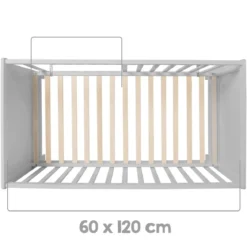 roba 2 in 1 Baby- & Beistellbett Hamburg, 60 x 120 cm, taupe - B-Ware sehr gut