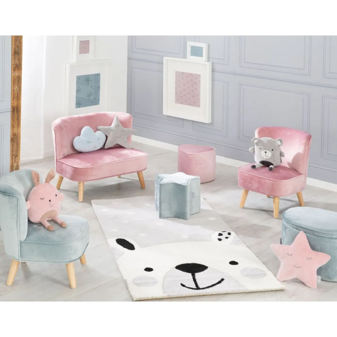 roba Kindersofa (rosa) - B-Ware neuwertig