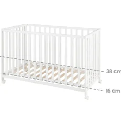 roba Klappbett Fold Up 60 x 120 cm, Holz weiß - B-Ware sehr gut