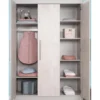 roba Kleiderschrank 'Maren 2', 3-türig, Lichtgrau/weiß - B-Ware sehr gut