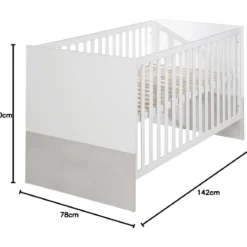 roba Kombi-Kinderbett Julia, 70 x 140 cm, weiß/Eiche - B-Ware neuwertig