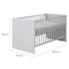 roba Kombi-Kinderbett Lea, 70 x 140 cm, grau - B-Ware