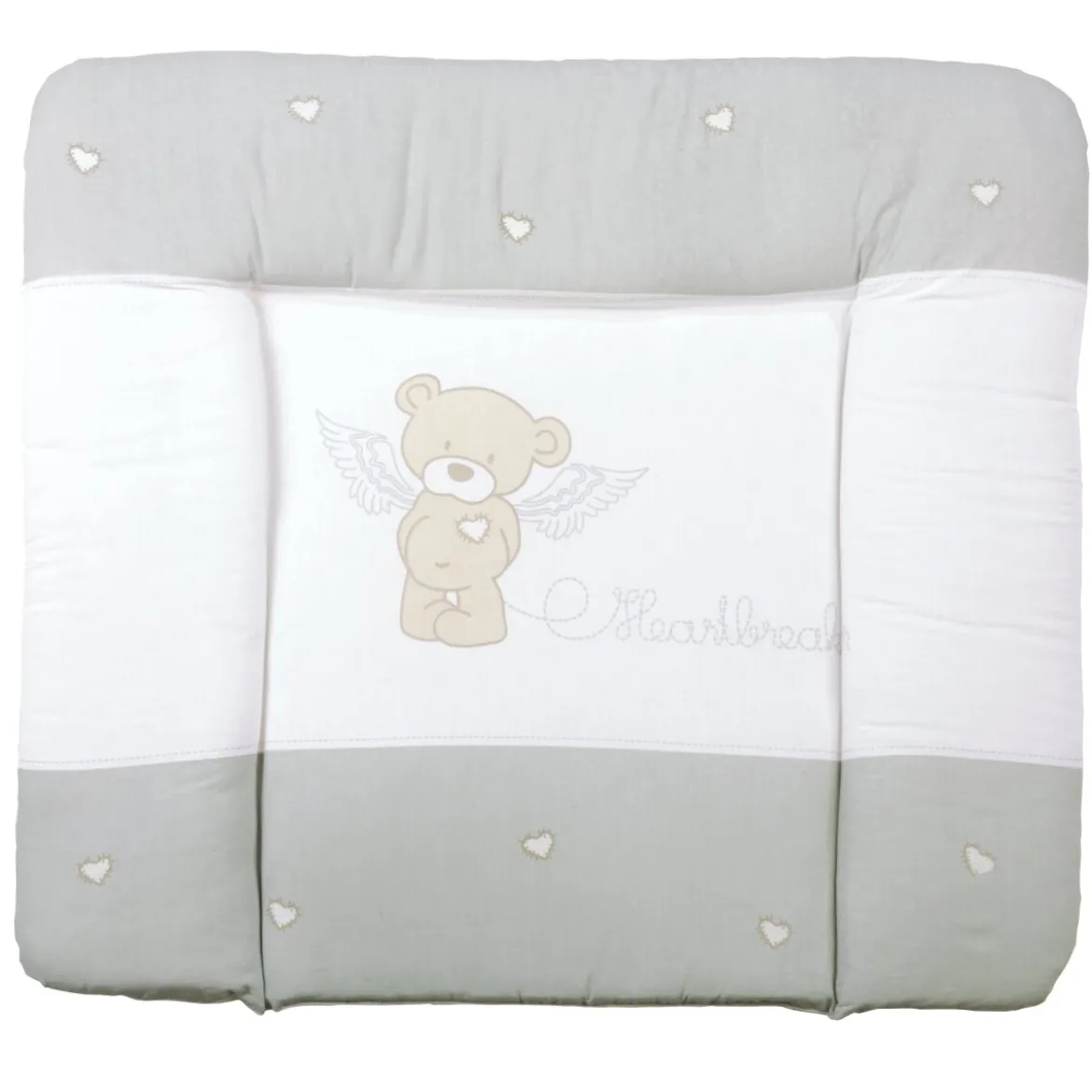 roba Wickelauflage Heartbreaker, 85 x 75 cm, beige/weiß - B-Ware neuwertig